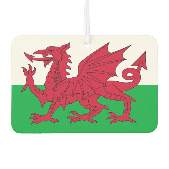 Luftfreunde mit Flagge von Wales Autolufterfrischer (Vorderseite)
