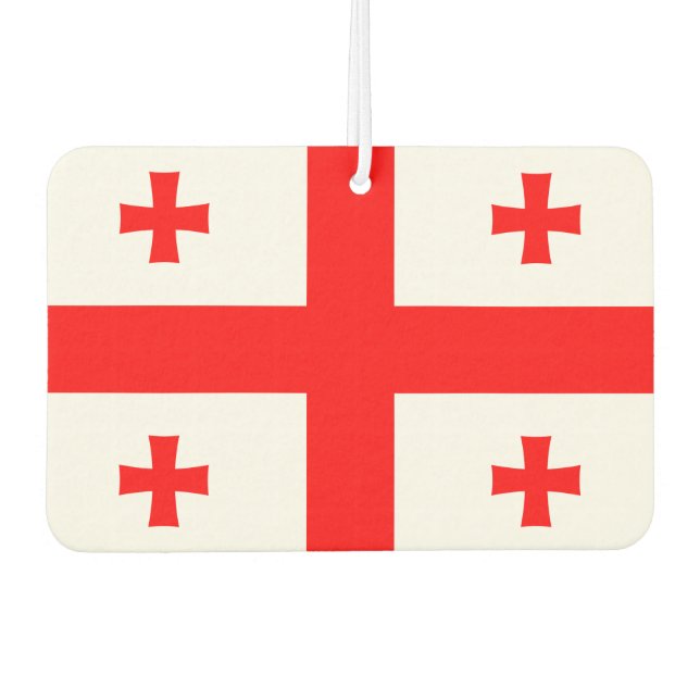 Luftfreunde mit georgischer Flagge Autolufterfrischer (Vorderseite)