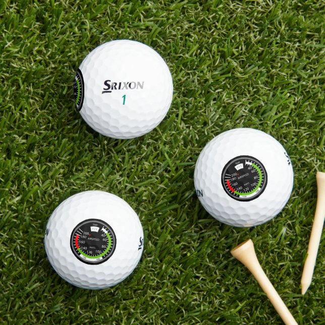 Luftgeschwindigkeits-Pilot-Luftfahrt-Geek Golfball (Insitu Gras)