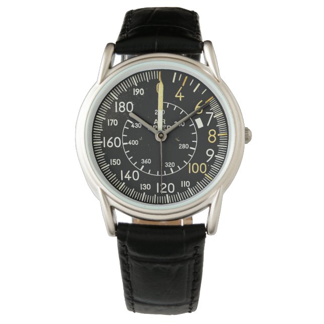 Luftgeschwindigkeitsanzeiger für klassische Luftfa Armbanduhr (Vorderseite)