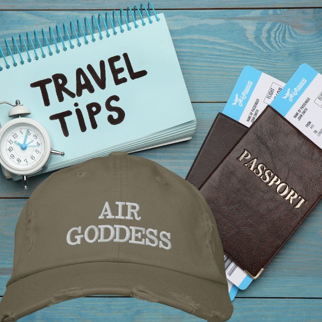 Luftgöttin Typografie, Wanderlust, Einfach Bestickte Baseballkappe (Von Creator hochgeladen)