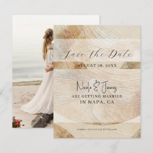 Luftig Neutrales Natürliches Element Boho Hochzeit Einladung
