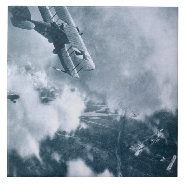 Luftkampf auf der Western-Front, Erster Weltkrieg, Fliese (Vorderseite)