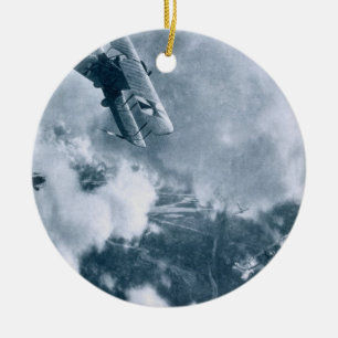 Luftkampf auf der Western-Front, Erster Weltkrieg, Keramik Ornament