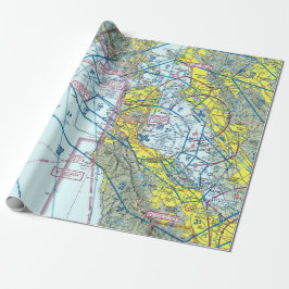 Luftkarte San Francisco Geschenkpapier