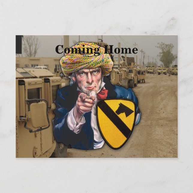 Luftkav 1. Kavalleriedivision iraq Patch Postkarte (Vorderseite)