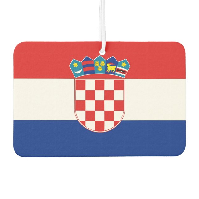Luftkühler mit der Flagge Kroatiens Autolufterfrischer (Vorderseite)