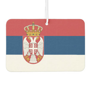 Luftkühler mit der Flagge Serbiens Autolufterfrischer