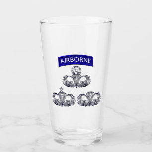 Luftlandetab & Fallschirmspringer-Abzeichen Glas