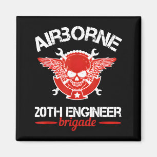 Luftlandetechniker Veteran Totenkopf militärische Magnet