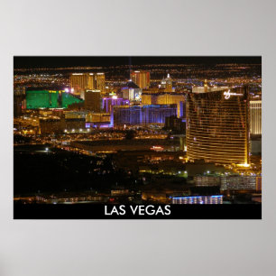 LuftLas Vegas-Streifen nachts - große Höhe Poster