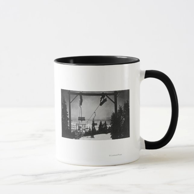 Luftlinie City ab Crouse Berg Sessellift Tasse (Rechts)
