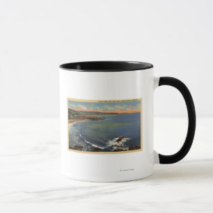 Luftlinie der Buchten entlang der Küste Tasse