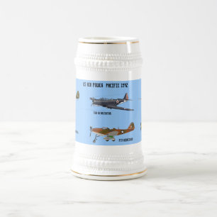 Luftmacht 1942 Flugzeug Stein Bierglas