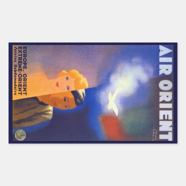 Luftorientierung Rechteckiger Aufkleber (Vorderseite)