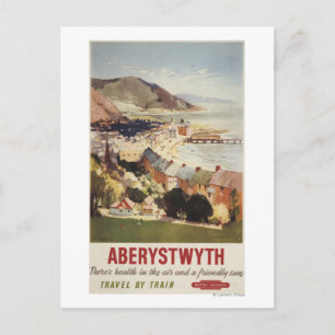 Luftpost Britische Eisenbahnplakat Postkarte