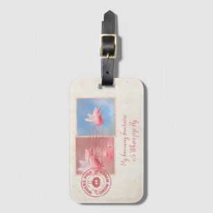 Luftpost Fliegendes-Schwein-Postage-Kofferanhänger Gepäckanhänger