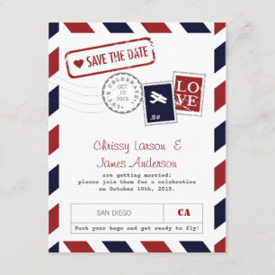Luftpost-Jubiläumskarte Save-the-Date Einladung
