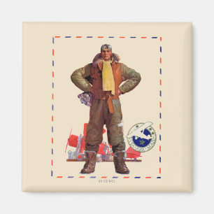 Luftpost-Pilot Magnet