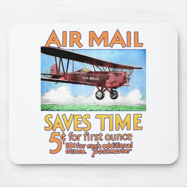 Luftpost rettet Zeit Mousepad (Vorne)