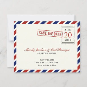 Luftpost Save-The-Date-Ankündigung Save The Date