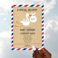 Luftpost Sonderlieferung Storch Unisex Kinderdusch