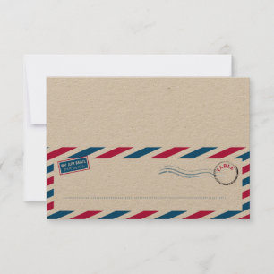 Luftpostkarte Einladung