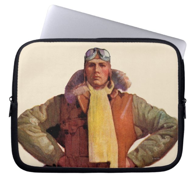 Luftpostpilot Laptopschutzhülle (Vorderseite)