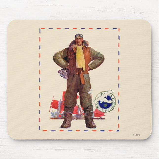 Luftpostpilot Mousepad (Vorne)
