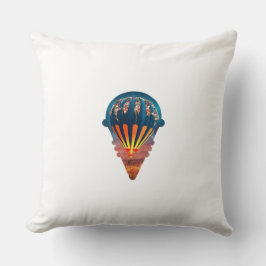 Luftschiff eines Ballons zwischen den Feldern Keuc Kissen