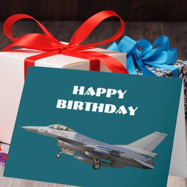 Luftschiff-Pilot von Birthday Jet Fighter Karte (Von Creator hochgeladen)