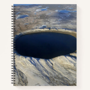 Luftschiff Pingualuit Krater, Quebec, Kanada. Notizbuch