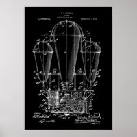 Luftschiff Steampunk Patent Poster