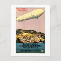 Luftschiff Zeppelin Luftschiff über Stadtplakat