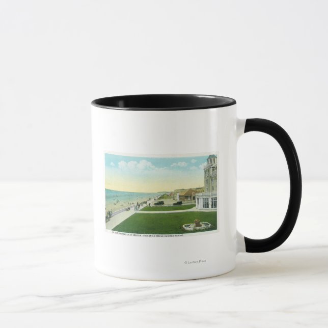 Luftsicht auf den BoardwalkSeaside, OR Tasse (Rechts)