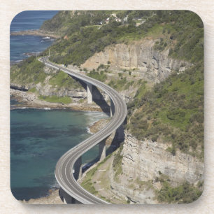 Luftsicht auf Sea Cliff Bridge in der Nähe von Wol Untersetzer
