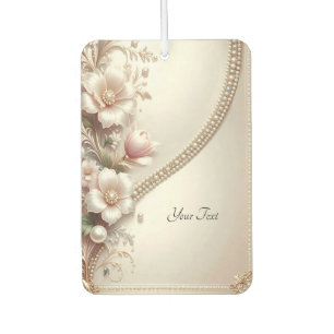 Luftverbesserer mit floralen und Perlenverzierunge Autolufterfrischer