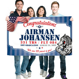 Luftwaffe Abschluss 331 TRS Wolf Pack Mascot 3x5' Banner