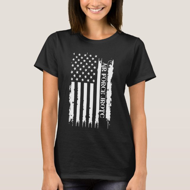Luftwaffe JROTC United Staaten unter US-Flagge ges T-Shirt (Vorderseite)