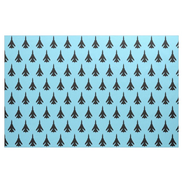 Luftwaffe Kämpfen Jet Black Pattern auf Sky Blue Stoff (Yard (91,4 cm))