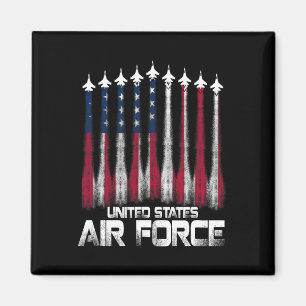 Luftwaffe US Veteranen Amerikanische Flagge 4. Jul Magnet