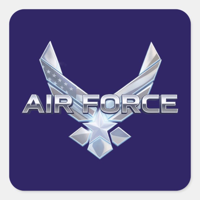 Luftwaffe (USAF) Quadratischer Aufkleber (Vorderseite)