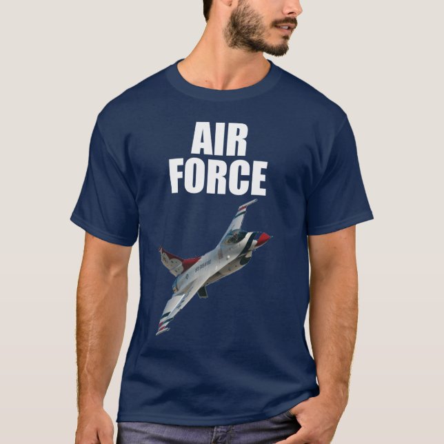 Luftwaffen-patriotisches Militärt-shirt der Männer T-Shirt (Vorderseite)