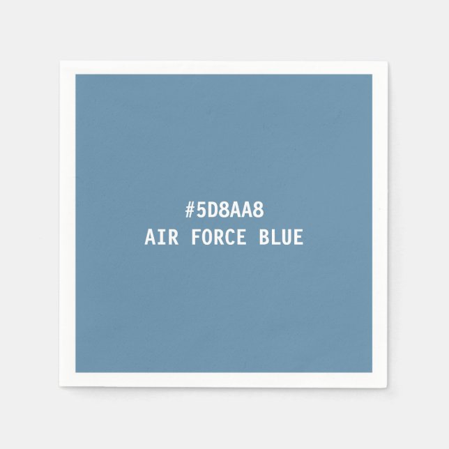 Luftwaffenblau Hex-Farbcode Servietten (Vorderseite)