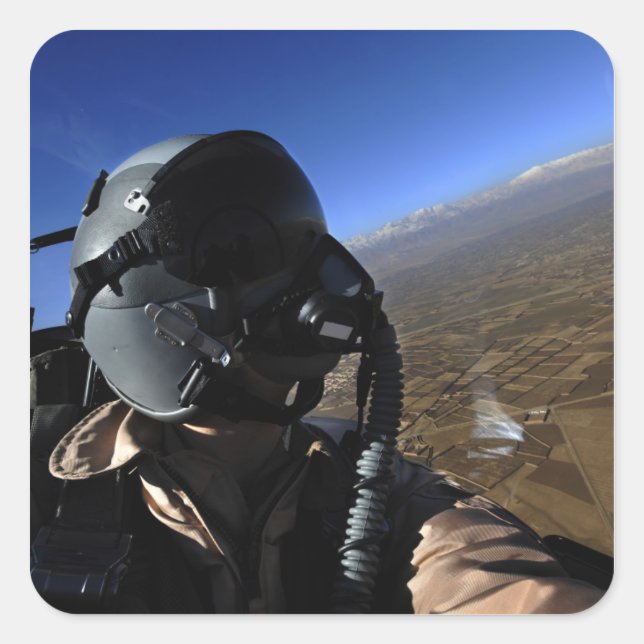 Luftwaffenfotograf der USA Quadratischer Aufkleber (Vorderseite)