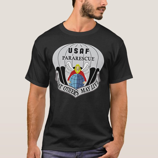 Luftwaffenpararescue PJ Military Veteran Morale T-Shirt (Vorderseite)