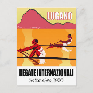 Luganersee, internationale Regatta, Sport Postkarte