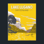 Lugano Highlights Lugano Unexpected Classic Tour V Postkarte<br><div class="desc">Luganersee auf der Schweizer Seite Vektorgrafik Design. Der Luganersee ist ein Gletschersee,  der sich an der Grenze zwischen der Südschweiz und Norditalien befindet.</div>