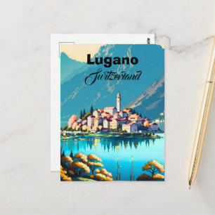 Lugano Schweiz Postkarten Kunst, Lugano Schweiz