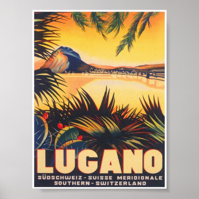 Lugano Schweiz Ristorante da Valentino Poster (Vorne)